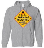 COABA - Learning Required, Adulting Optional - Gildan Zip Hoodie