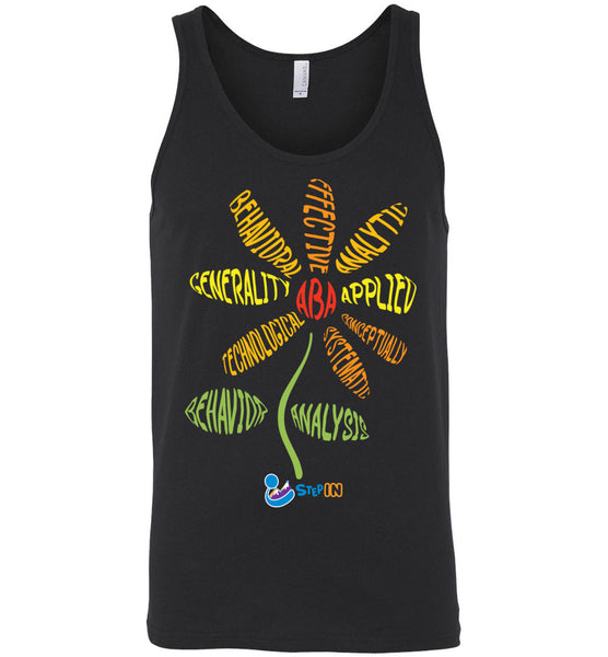 Step In Autism - ABA Flower - Canvas Unisex Tank
