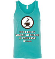 COABA - Fueled By Moral Outrage & Caffeine - Canvas Unisex Tank