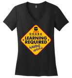 COABA - Learning Required, Adulting Optional - District Made Ladies Perfect Weight V-Neck