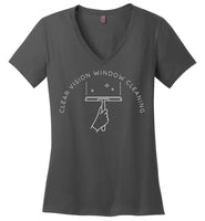 Clear Vision Window Cleaning - Essentials - District Made Ladies Perfect Weight V-Neck