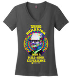 COABA - Turning Behavior Into A Mile-High Experience - District Made Ladies Perfect Weight V-Neck