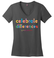 Seven Dimensions - Celebrate Differences - District Made Ladies Perfect Weight V-Neck