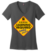 COABA - Learning Required, Adulting Optional - District Made Ladies Perfect Weight V-Neck