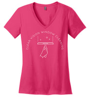 Clear Vision Window Cleaning - Essentials - District Made Ladies Perfect Weight V-Neck