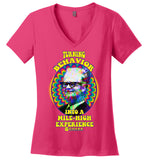 COABA - Turning Behavior Into A Mile-High Experience - District Made Ladies Perfect Weight V-Neck