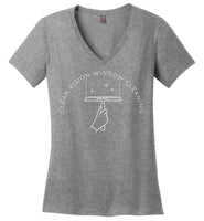 Clear Vision Window Cleaning - Essentials - District Made Ladies Perfect Weight V-Neck