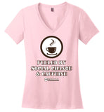 COABA - Fueled By Social Change & Caffeine - District Made Ladies Perfect Weight V-Neck