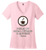 COABA - Fueled By Moral Outrage & Caffeine - District Made Ladies Perfect Weight V-Neck