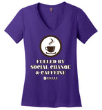 COABA - Fueled By Social Change & Caffeine - District Made Ladies Perfect Weight V-Neck