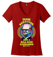 COABA - Turning Behavior Into A Mile-High Experience - District Made Ladies Perfect Weight V-Neck