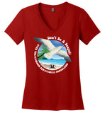 Over The Rainbow Behavioral Consultants - Don't Be A Seagull - District Made Ladies Perfect Weight V-Neck