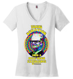 COABA - Turning Behavior Into A Mile-High Experience - District Made Ladies Perfect Weight V-Neck