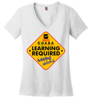 COABA - Learning Required, Adulting Optional - District Made Ladies Perfect Weight V-Neck