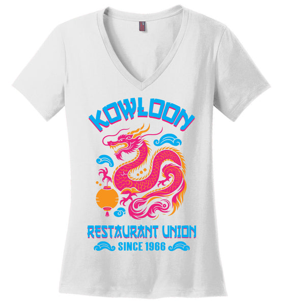 Kowloon Restaurant Union - District Made Ladies Perfect Weight V-Neck