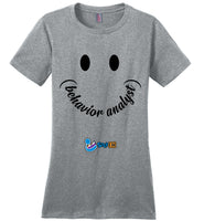 Step In Autism - Smiley Behavior Analyst - District Made Ladies Perfect Weight Tee