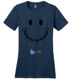 Step In Autism - Smiley Behavior Technician - District Made Ladies Perfect Weight Tee