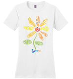 Step In Autism - ABA Flower - District Made Ladies Perfect Weight Tee