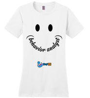 Step In Autism - Smiley Behavior Analyst - District Made Ladies Perfect Weight Tee