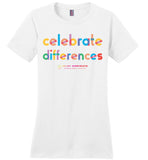 Seven Dimensions - Celebrate Differences - District Made Ladies Perfect Weight Tee