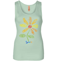 Step In Autism - ABA Flower - Next Level Womens Jersey Tank