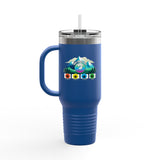 Seven Dimensions - "Will Work For Reinforcements" - Green Edition - Adventure Ready 40oz Tumbler for Outdoor Lovers