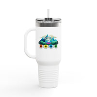 Seven Dimensions - "Will Work For Reinforcements" - Green Edition - Adventure Ready 40oz Tumbler for Outdoor Lovers