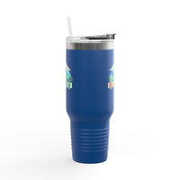 Seven Dimensions - "Will Work For Reinforcements" - Green Edition - Adventure Ready 40oz Tumbler for Outdoor Lovers