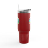 Seven Dimensions - "Will Work For Reinforcements" - Green Edition - Adventure Ready 40oz Tumbler for Outdoor Lovers
