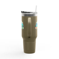 Seven Dimensions - "Will Work For Reinforcements" - Green Edition - Adventure Ready 40oz Tumbler for Outdoor Lovers