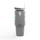 Colorful Insulated Travel Mug - Adventure Ready 40oz Tumbler for Outdoor Lovers