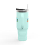 Seven Dimensions - "Will Work For Reinforcements" - Green Edition - Adventure Ready 40oz Tumbler for Outdoor Lovers