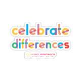 Seven Dimensions Behavioral Health - Celebrate Differences - Kiss-Cut Stickers