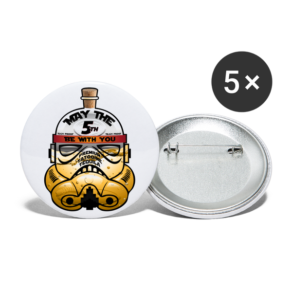 May the 5th - Buttons large 2.2'' (5-pack) - white