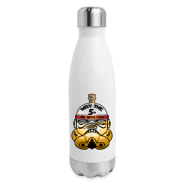 May the 5th - Insulated Stainless Steel Water Bottle - white