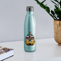 May the 5th - Insulated Stainless Steel Water Bottle - turquoise glitter