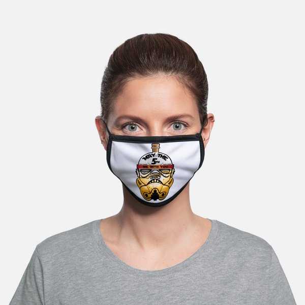 May the 5th - Adjustable Contrast Face Mask (Small) - white/black