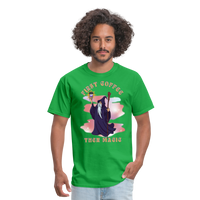 First Coffee, Then Magic Wizard - Unisex Classic T-Shirt - bright green
