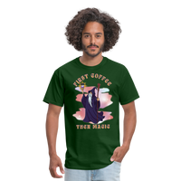 First Coffee, Then Magic Wizard - Unisex Classic T-Shirt - forest green