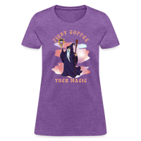 First Coffee, Then Magic Wizard - Women's T-Shirt - purple heather