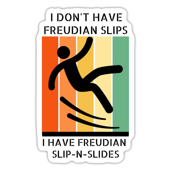 Freudian Slip-n-Slide Sticker - white matte