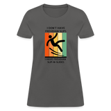 Freudian Slip-n-Slide Women's T-Shirt - charcoal