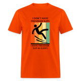 Freudian Slip-n-Slide Unisex Classic T-Shirt - orange