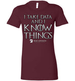 I Take Data & I Know Things - Bella Ladies Favorite Tee