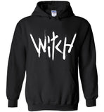 Witch - White Text Heavy Blend Hoodie