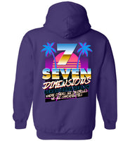 7 Dimensions - New Retro Miami 2 - Gildan Heavy Blend Hoodie