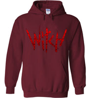 Witch - Red Text Heavy Blend Hoodie