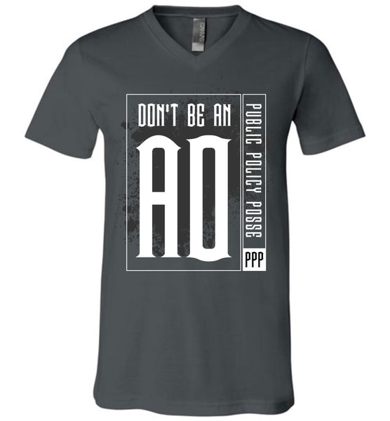 Don't Be An AO - Essentials - Canvas Unisex V-Neck T-Shirt