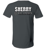 Seven Dimensions - Sherry, Neon - Canvas Unisex V-Neck T-Shirt