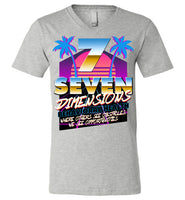 Seven Dimensions - Jamie, New Retro - Canvas Unisex V-Neck T-Shirt